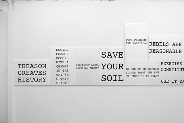 Peter Fend, WORD STACKS AND FLAGS at Essex Street, photo 5