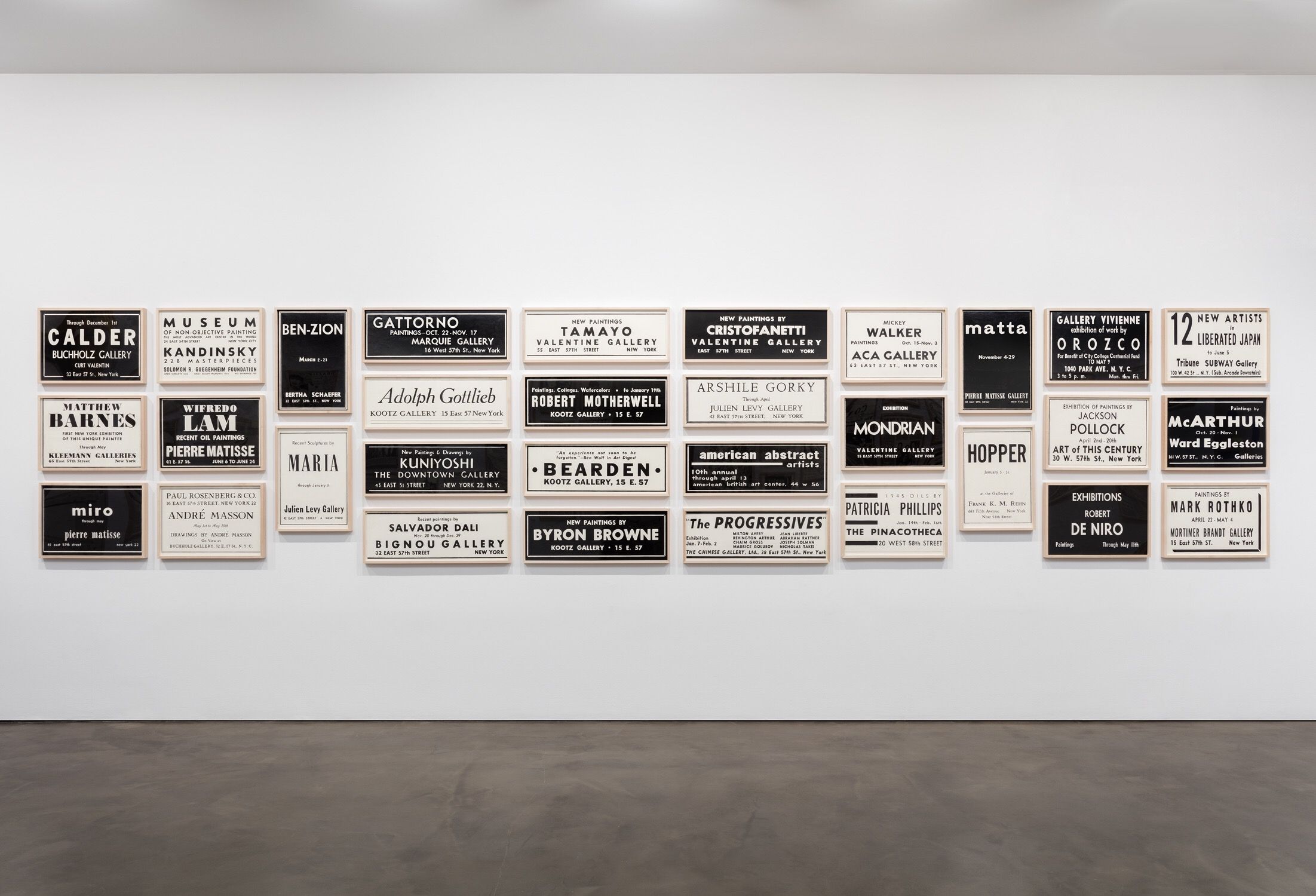 Fernando Bryce, Fernando Bryce at Alexander and Bonin, photo 3