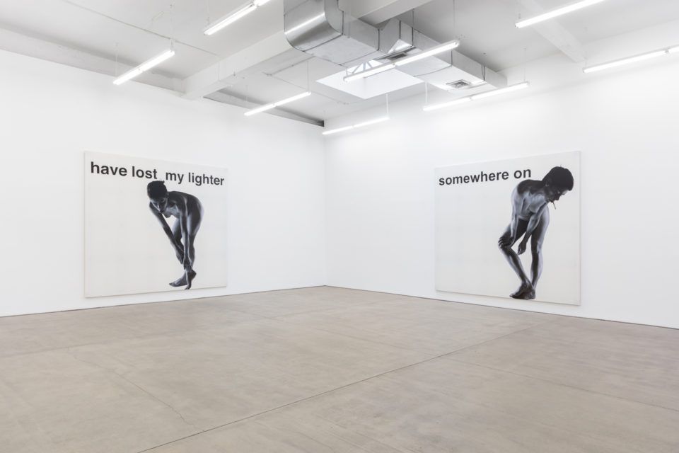 Lili Reynaud-Dewar, Oops, I think I may have lost my lighter somewhere on the ground… Could someone please be so kind to come here and help me find it? at Clearing, photo 3