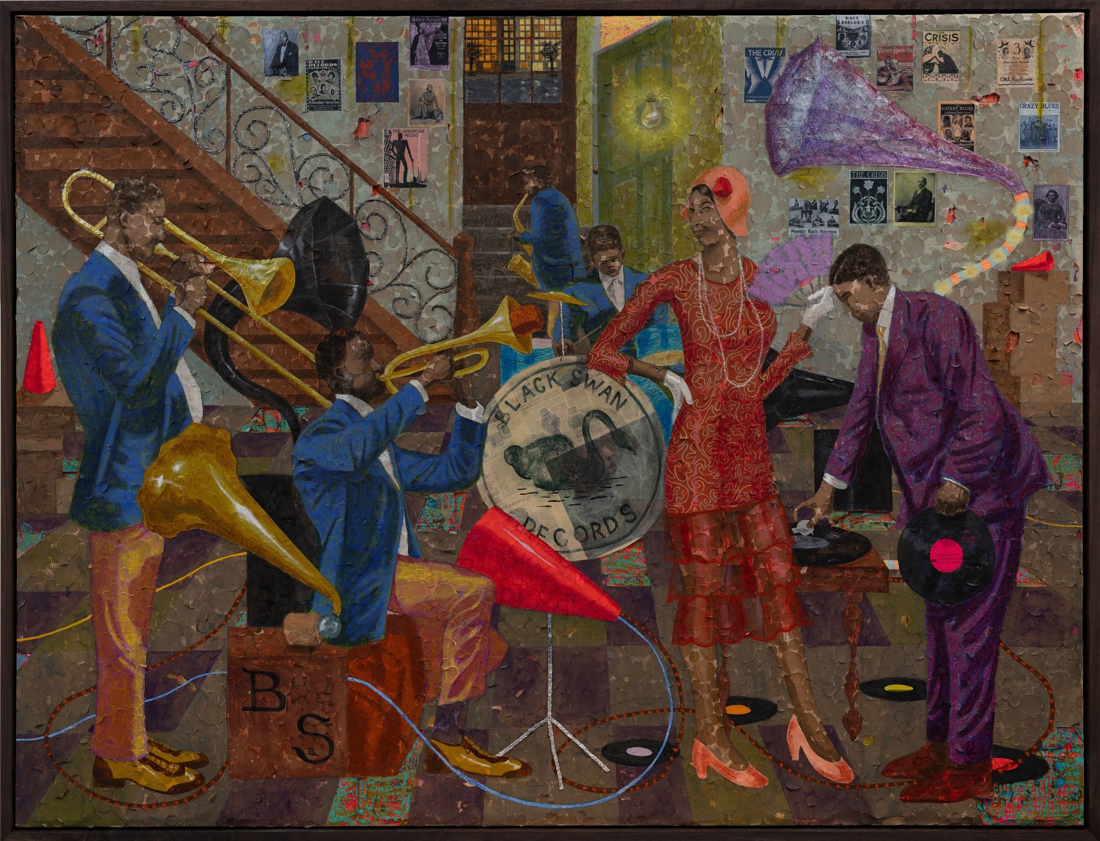 Derek Fordjour, Nightsong at David Kordansky Gallery, photo 2