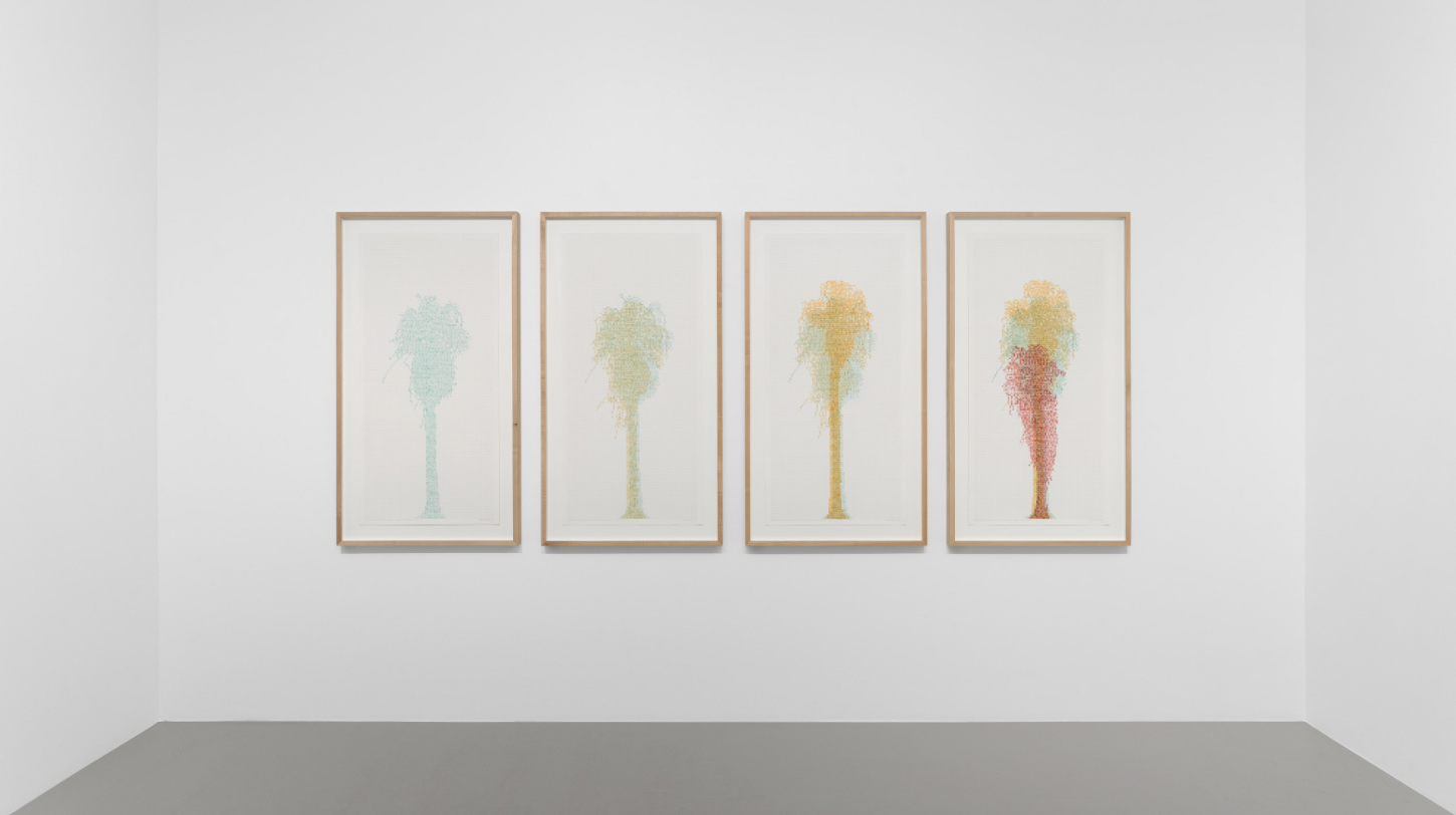 Charles Gaines, Gridwork: Palm Canyon Watercolors at Max Hetzler, photo 4