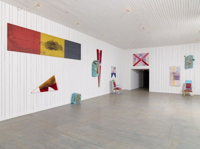 Julian Schnabel, Flag Painting at Karma, photo 3