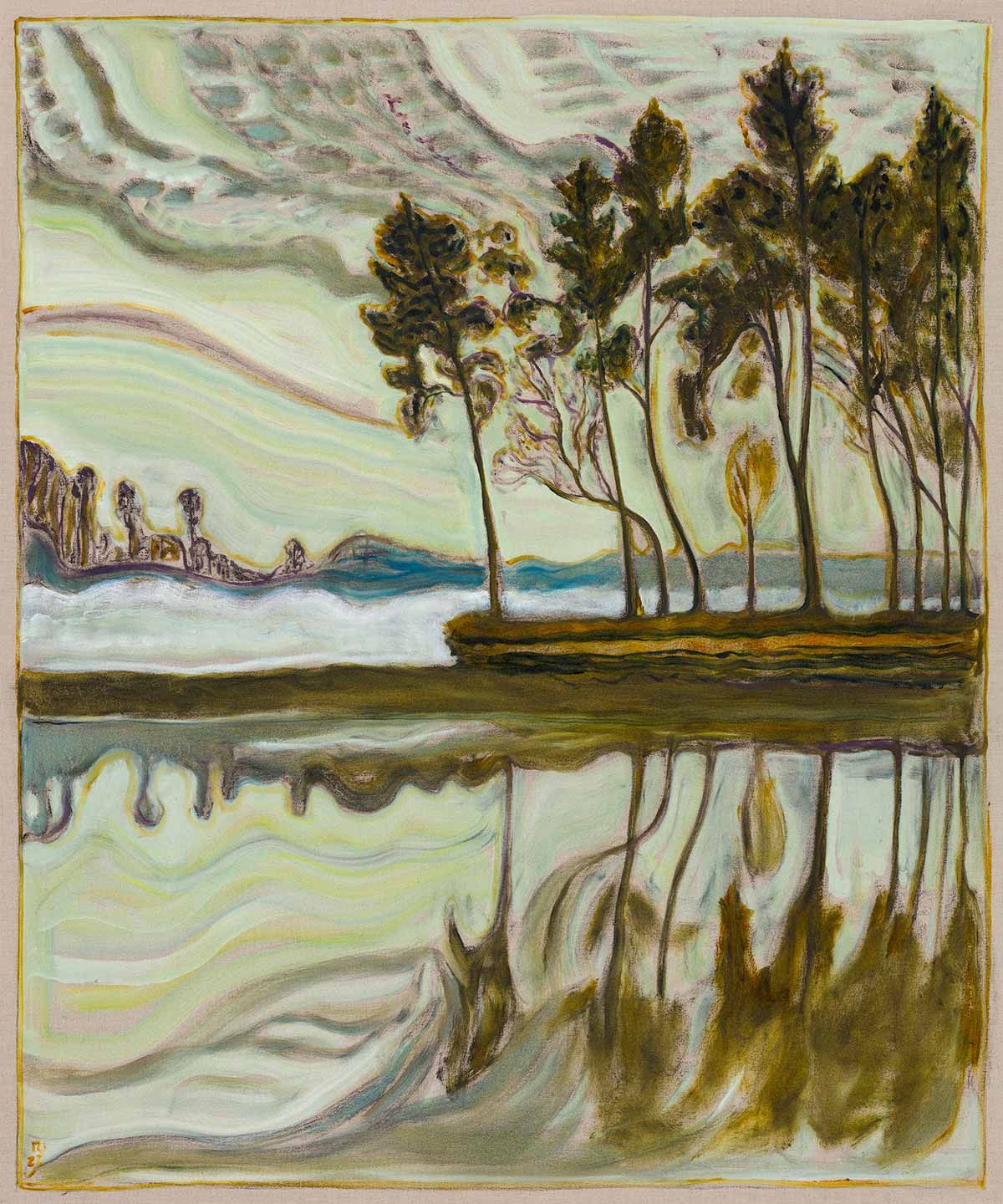 Billy Childish, Where The Black Water Slid at Lehmann Maupin, photo 2