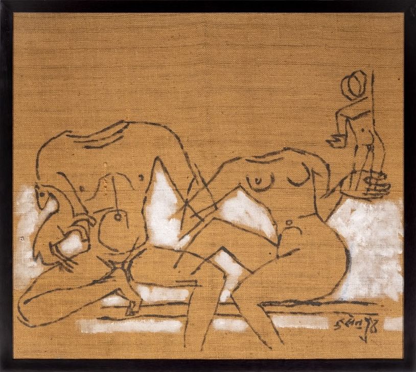 Maqbool Fida Husain & Chester and Davida Herwitz, A Beautiful Friendship at Aicon, photo 2
