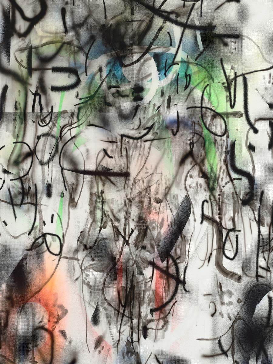Julie Mehretu, About the Space of Half an Hour at Marian Goodman, photo 2