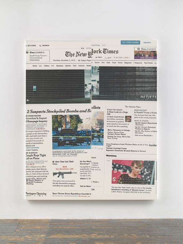 Wade Guyton, The New York Times Paintings: November – December 2015 at Petzel, photo 2