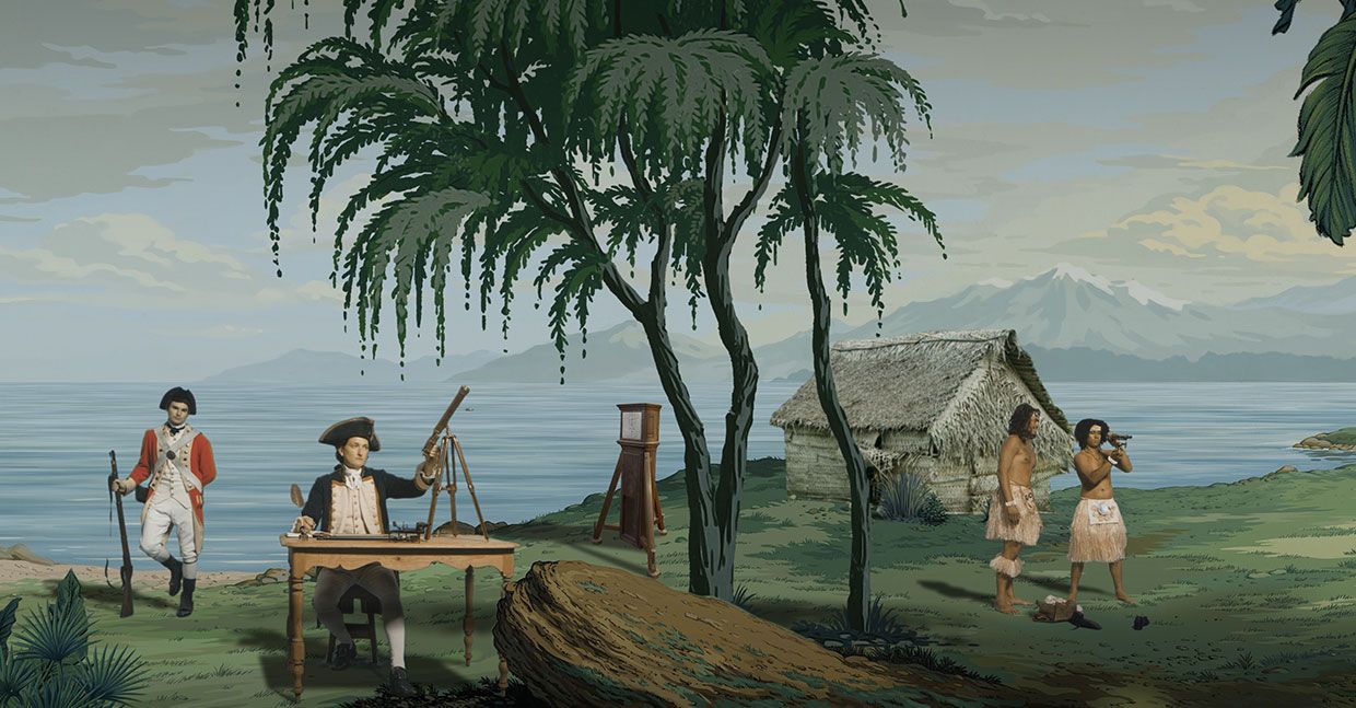 Lisa Reihana, Emissaries at New Zealand Pavilion, photo 2
